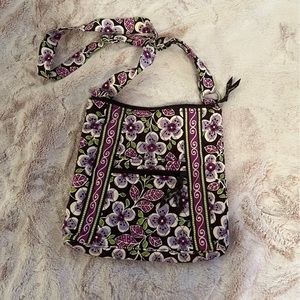 Very Bradley, Plum Petals Hipster Crossbody bag (Retired), purple & brown floral